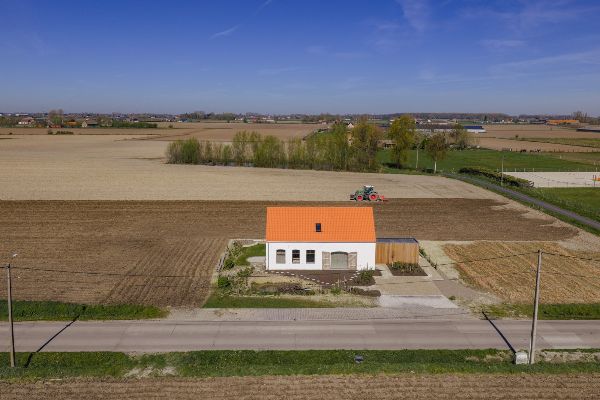 Drone luchtfoto polderland
